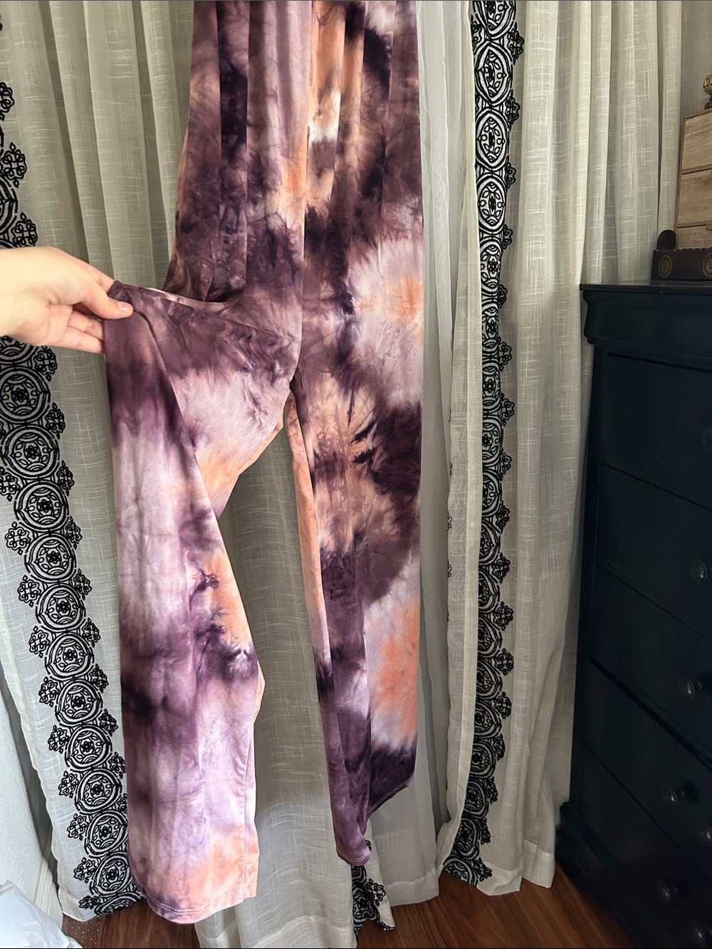 Socialite Tie-Dye Wide-Leg Jumpsuit Purple & Peach - Picture 6 of 6